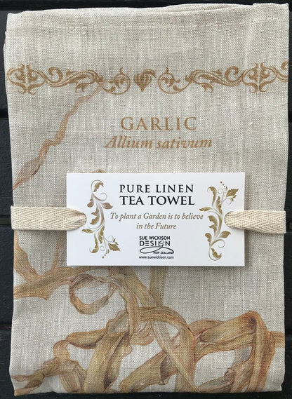 Tea Towel Garlic - Linen