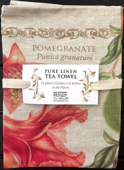 Tea Towel Pomegranate - Linen