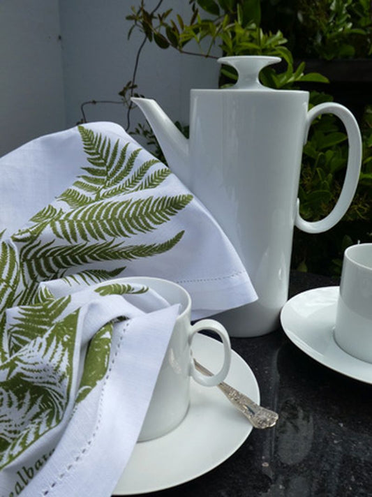 Tea Towel Fern Green - Linen