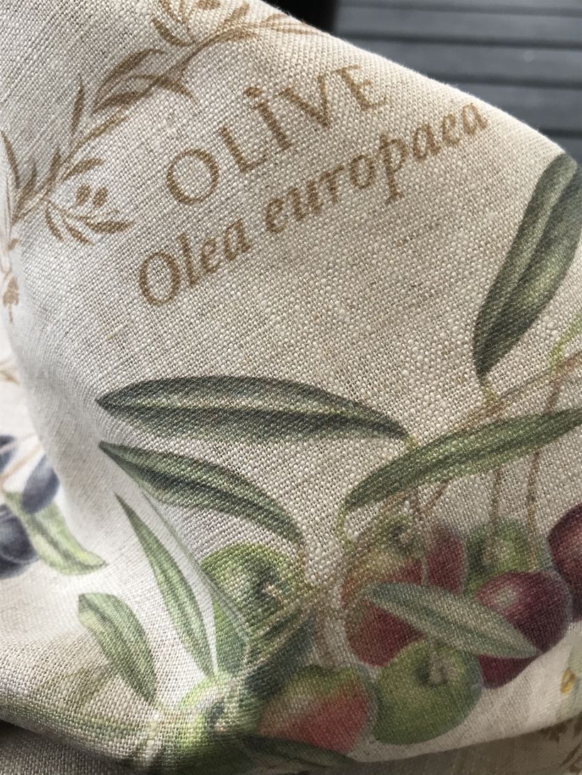 Tea Towel Olives - Linen