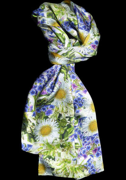 Silk Scarf Marlborough Rock Daisy