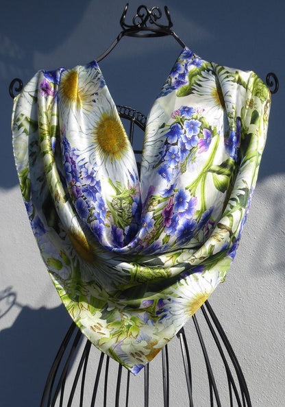 Silk Scarf Marlborough Rock Daisy