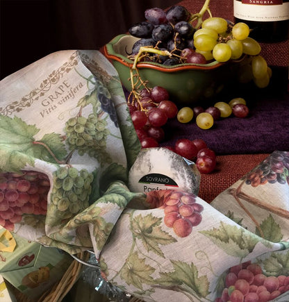 Tea Towel Grapes - Linen