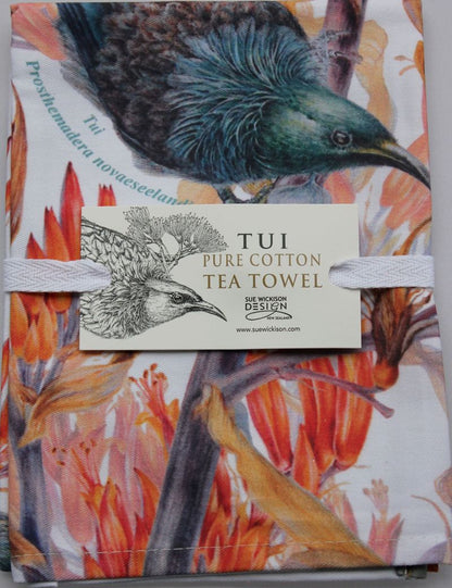 Tea Towel Colourful Tui - Cotton